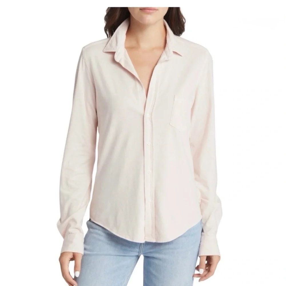 Frank & Eileen Rose Pink Tee Lab Barry Button Up Shirt Minimalist XS