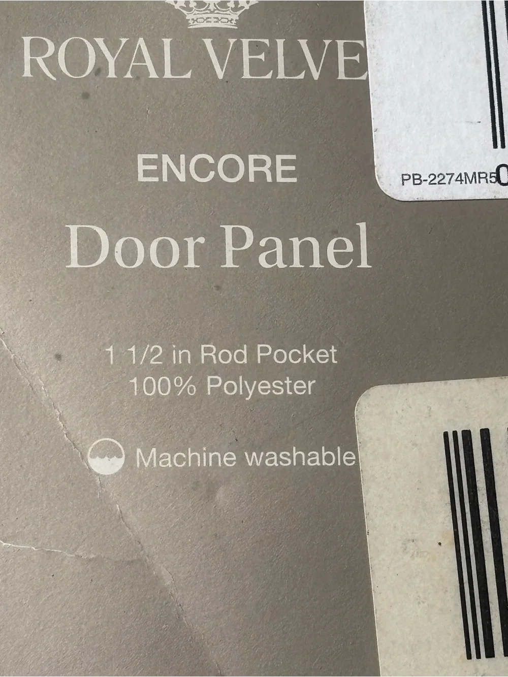 Royal Velvet Encore White Door Panel Curtain 43”x69” set of two 2