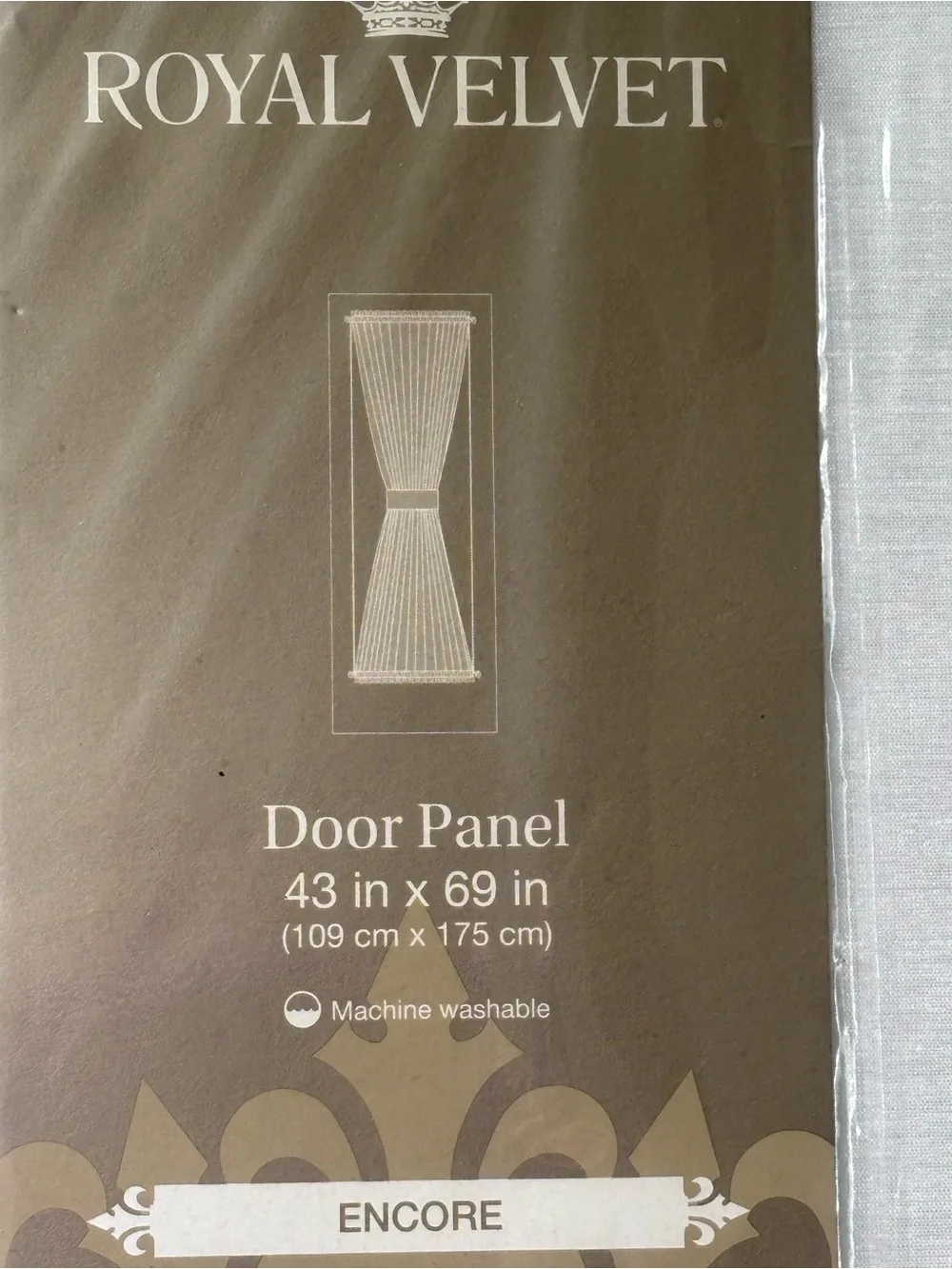Royal Velvet Encore White Door Panel Curtain 43”x69” set of two 2