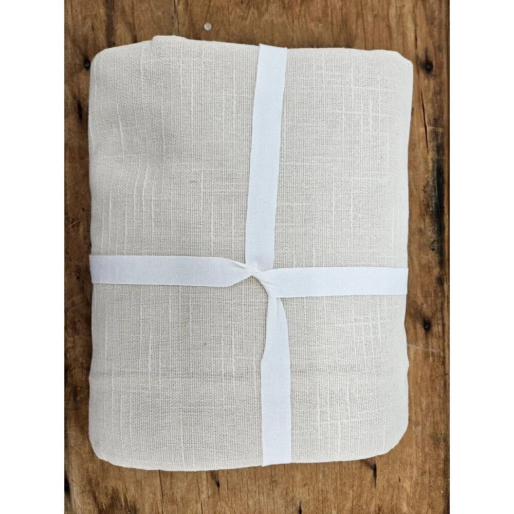 New Quince Cotton Slub Blackout Curtain 48x96 Natural