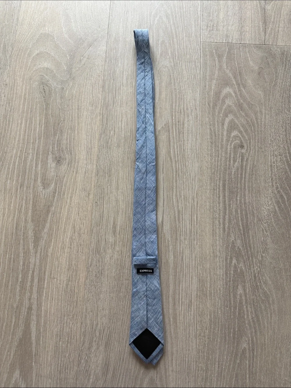 Express Light Blue Textured Skinny Tie