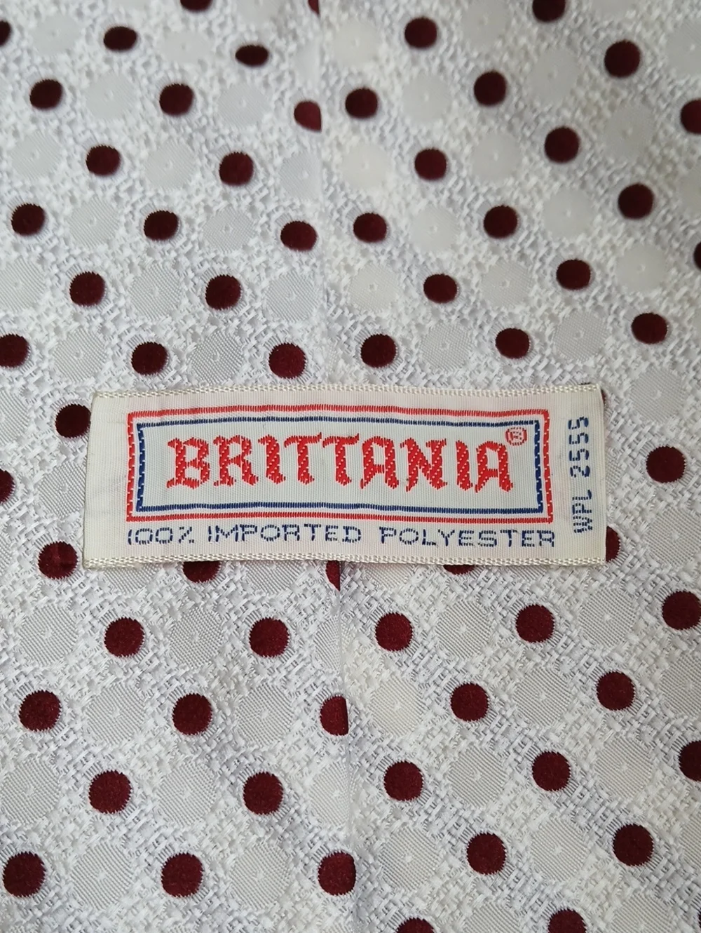 Vintage Brittania Polka Dot 60s Polyester Tie