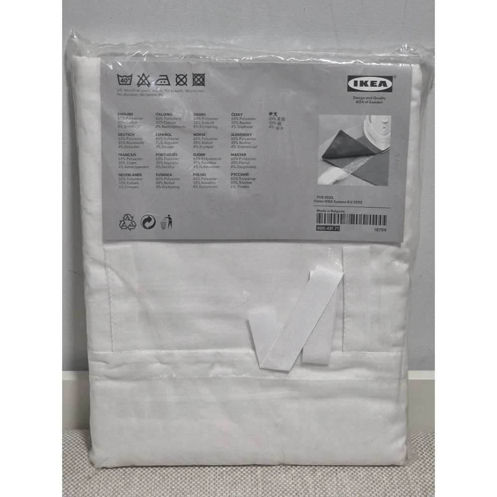 IKEA WILMA 2 White Tab Top Curtain Panels 57