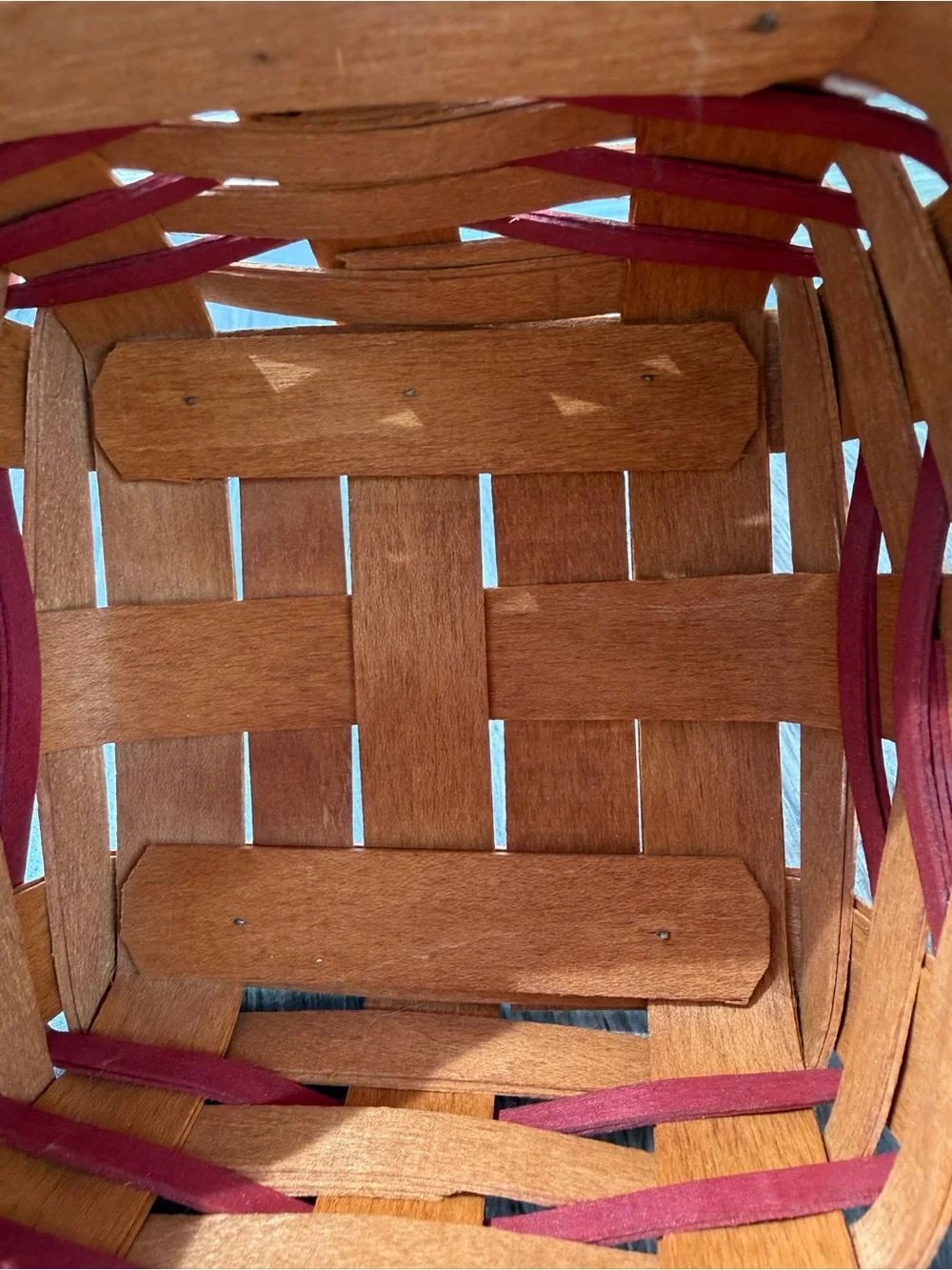 Longaberger Sweetheart Handwoven Basket Set with Striped Liners & Protectors