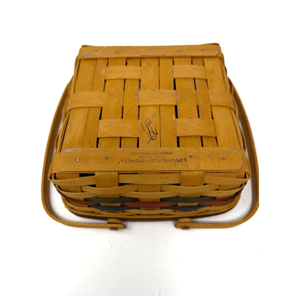 1997 Longaberger Bountiful Harvest Basket 12254 Protector Shades of Autumn USA