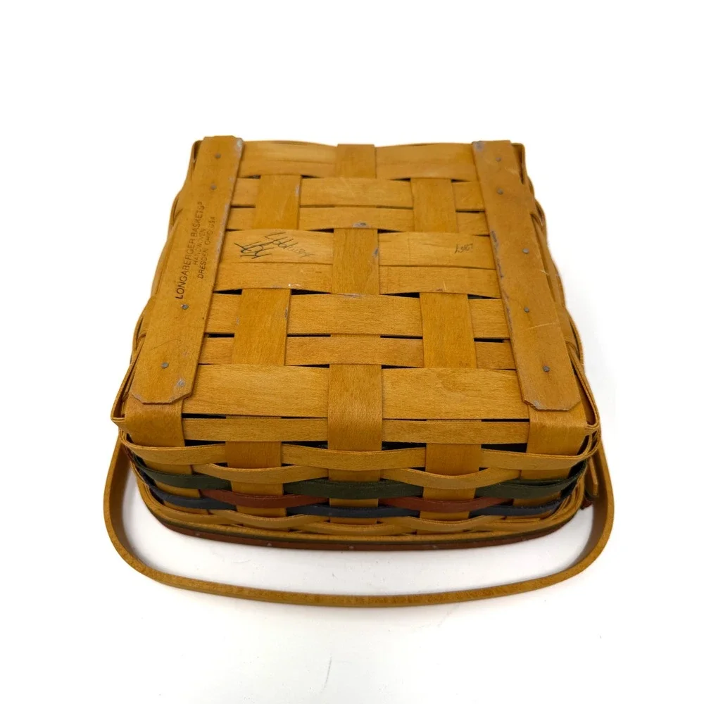 1997 Longaberger Bountiful Harvest Basket 12254 Protector Shades of Autumn USA