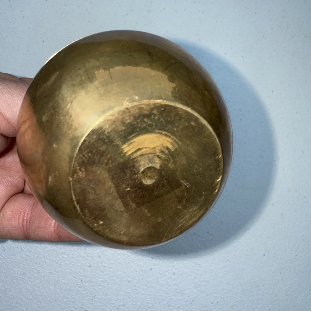 Vintage‎ Brass Favorite Teacher Apple Gift Trinket Box