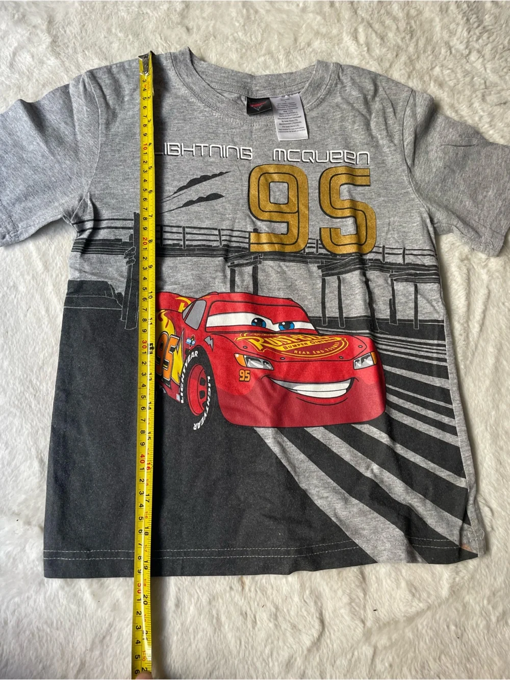 Race car Gray and Gold Crewneck Tee