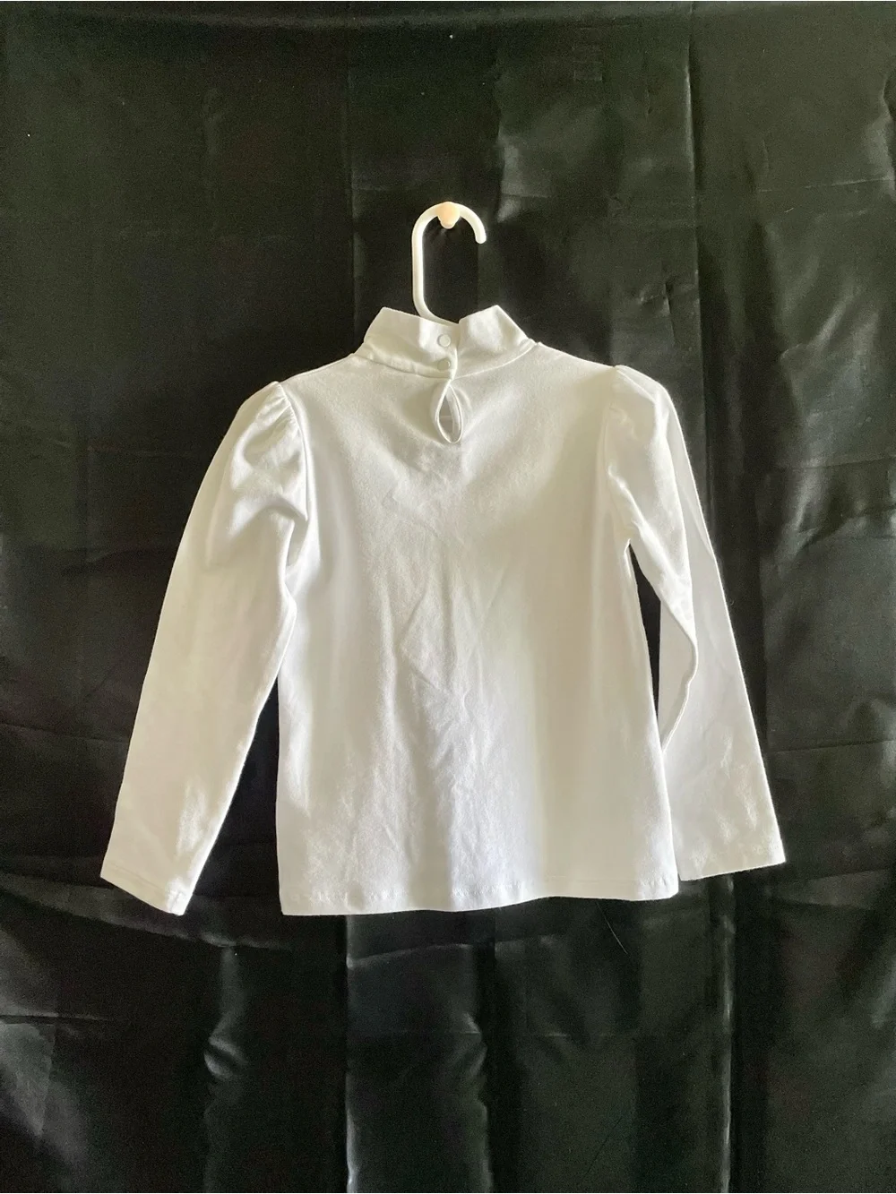 Gucci White Girls' Long Sleeve Tee with Tan Purse Graphic