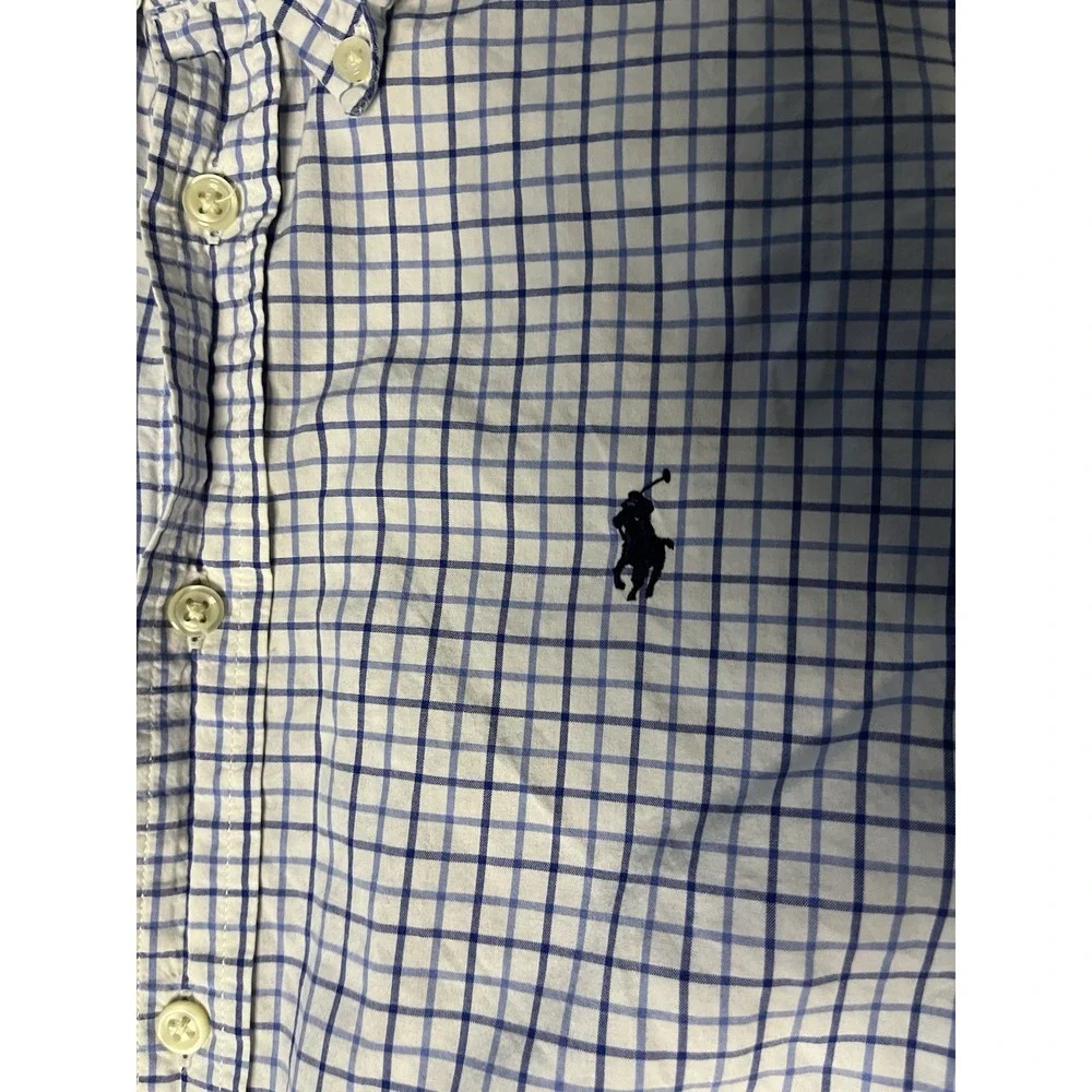 Polo Ralph Lauren Dress Shirts Youth Size XL Plaid Long Sleeve Button Up Lot X2