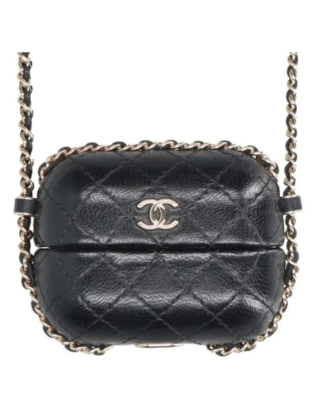Chanel Airpods Pro Case Quilted CC Logo Messenger