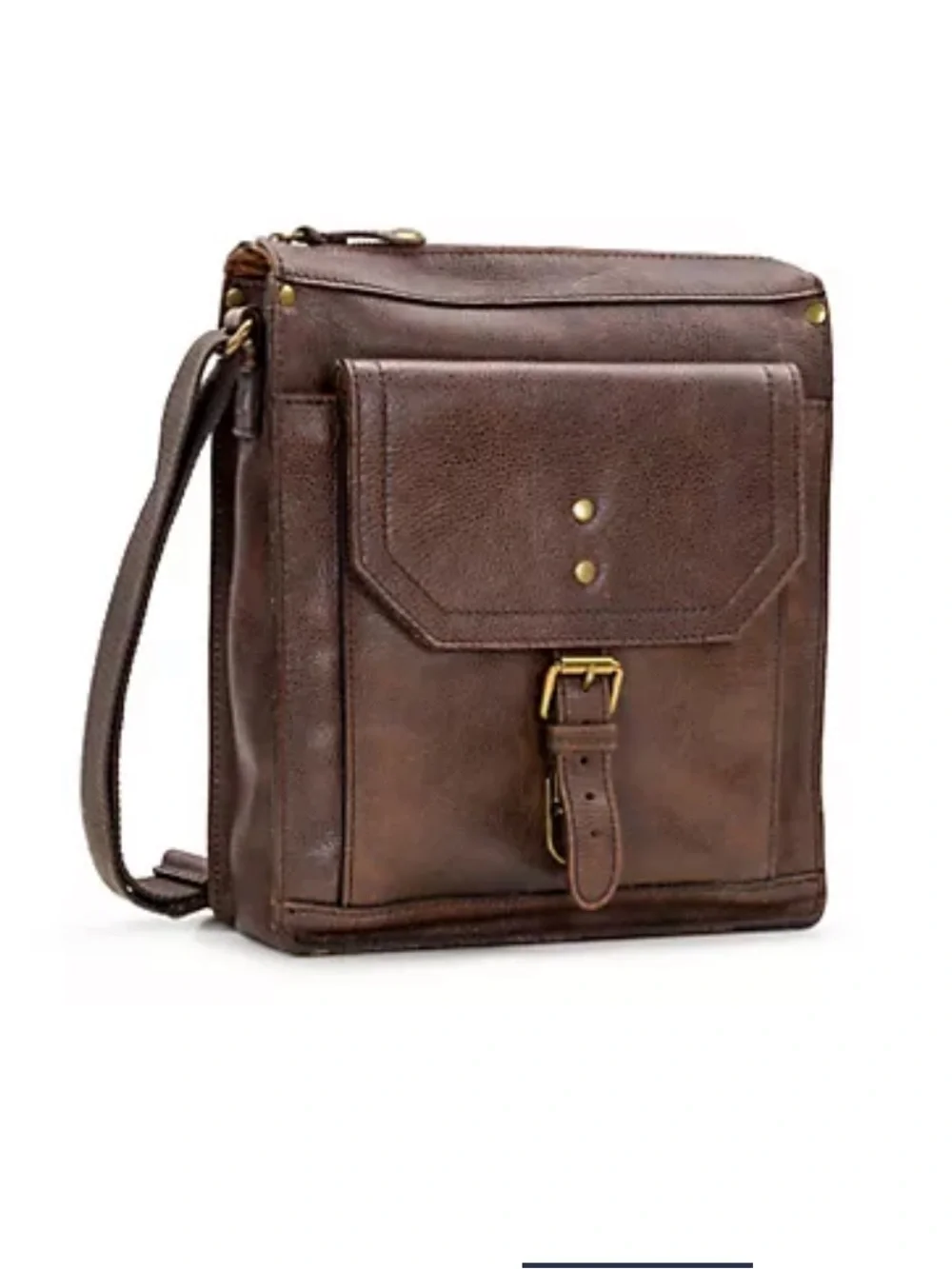 Patrica NASH Men's Brown Leather Messenger Bag