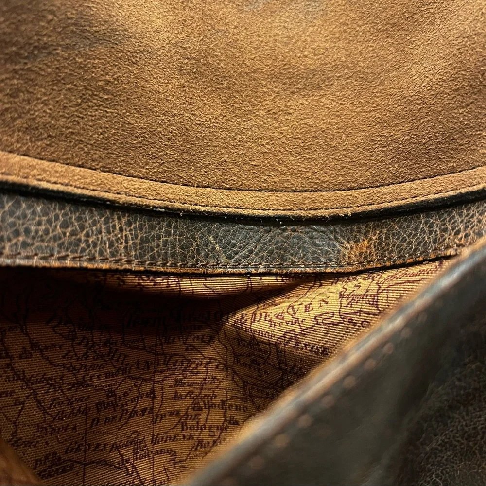 Patrica NASH Men's Brown Leather Messenger Bag