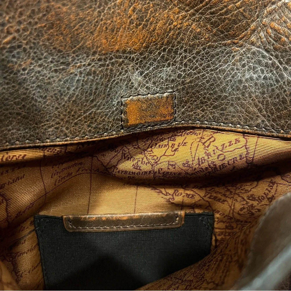 Patrica NASH Men's Brown Leather Messenger Bag