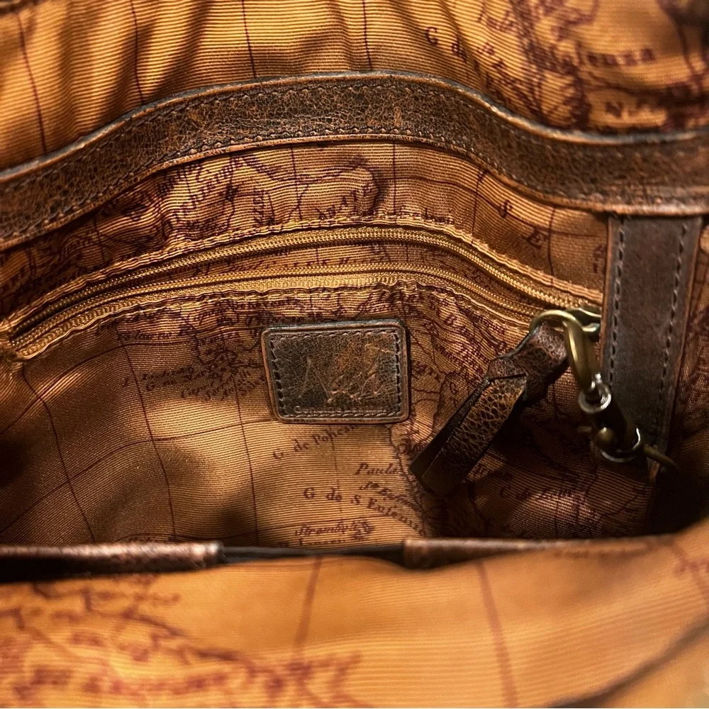 Patrica NASH Men's Brown Leather Messenger Bag