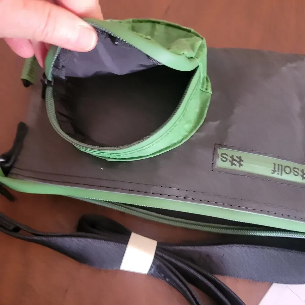Solif Eco friendly Crossbody bag Camera Bag Dark gray /black /Forest Green New