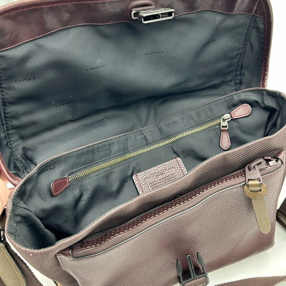 RARE Coach Brown Leather Manhattan Bike Bag