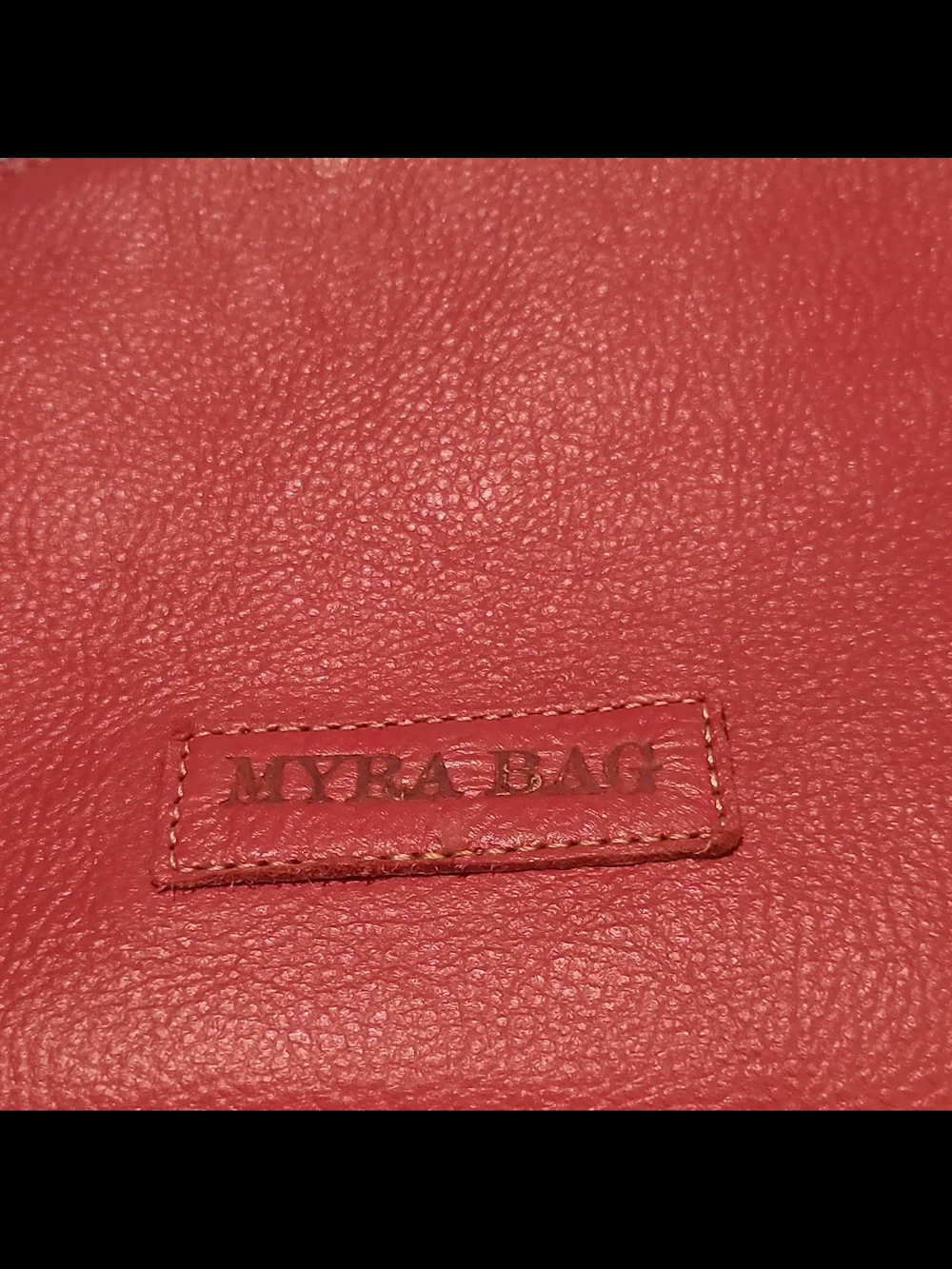 Myra Bag Embossed Coral Pink Leather Cosmetic Clutch