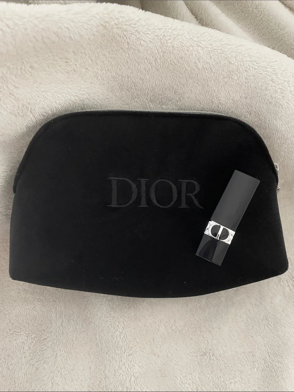Dior Velvet Pouch and Lipstick