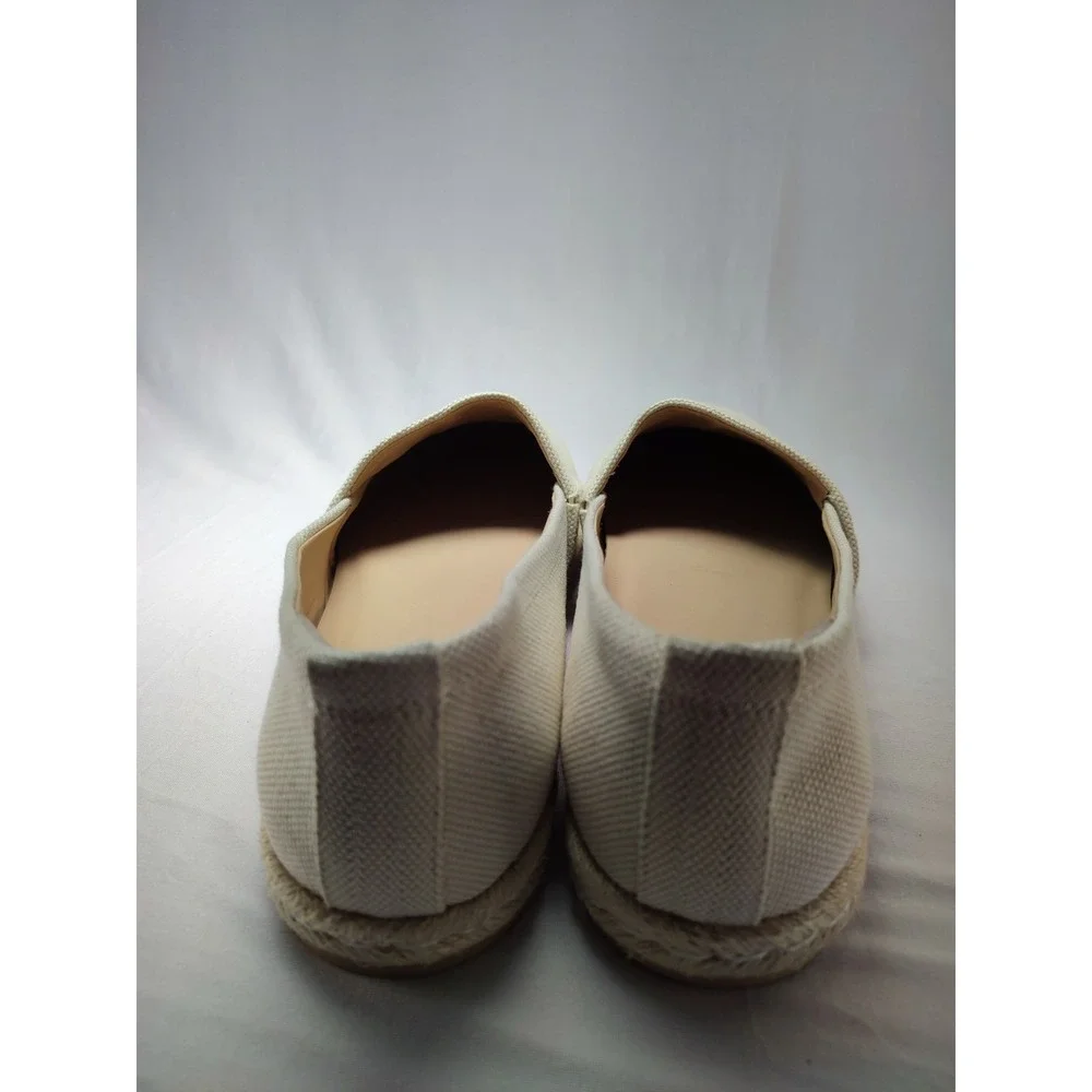ABEO Isle Slip On Espadrille Natural Canvas Womens Size 10 Flat Loafer