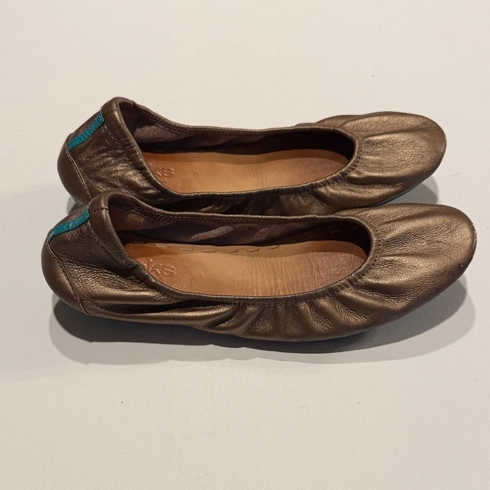 Tieks Metallic Brown Leather Flats