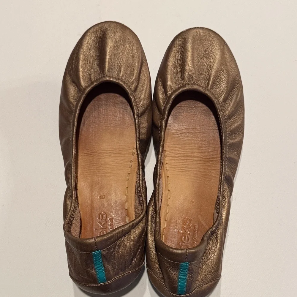 Tieks Metallic Brown Leather Flats