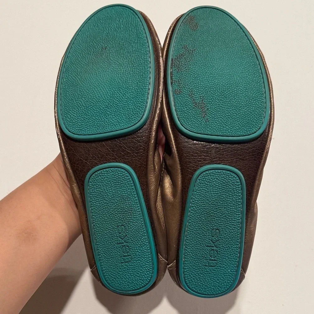 Tieks Metallic Brown Leather Flats