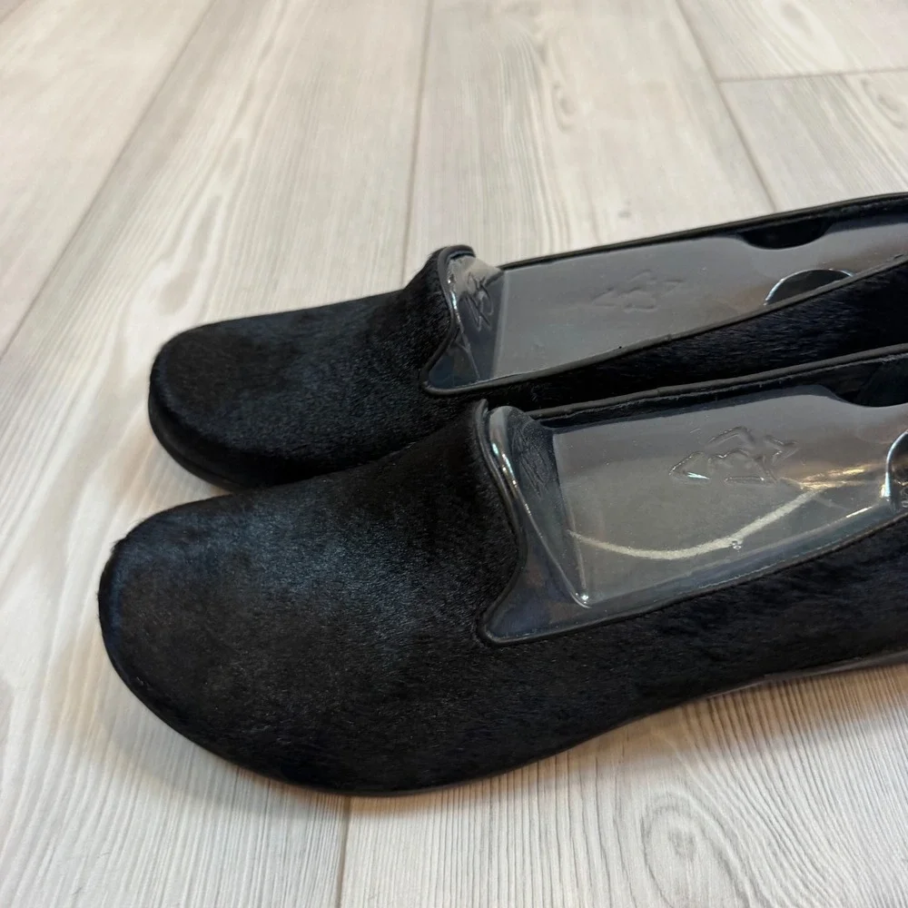 NEW Dansko Olivia Black Hair Calf Leather Loafers Flats Size 43 US 13