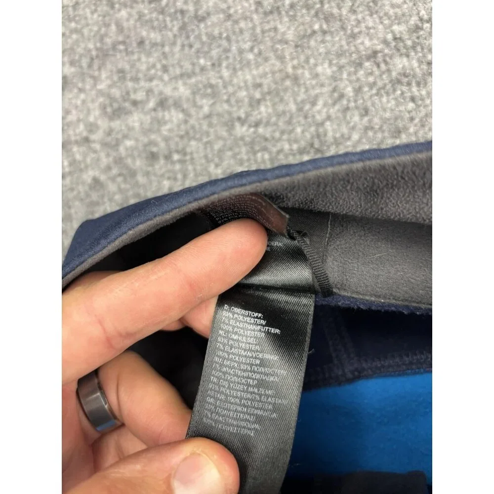 The‎ North Face Jacket Mens Large Blue Navy Full Zip Fleece Colorblock Pockets