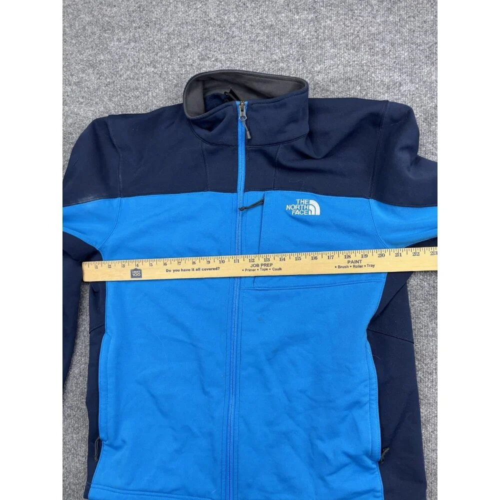 The‎ North Face Jacket Mens Large Blue Navy Full Zip Fleece Colorblock Pockets