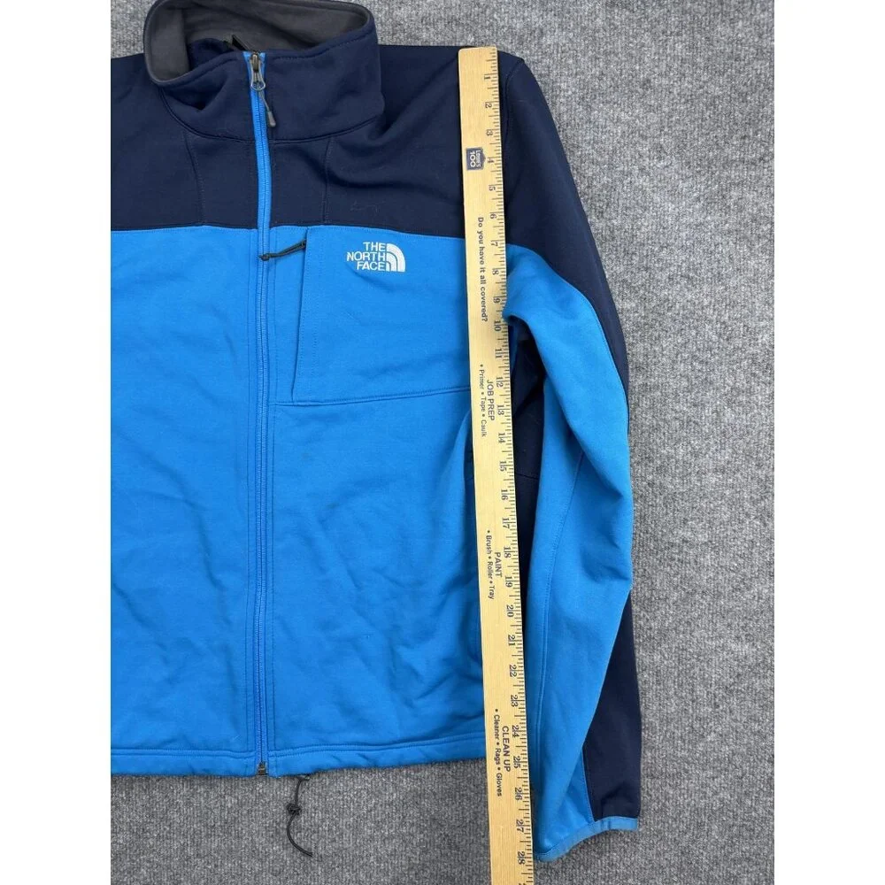 The‎ North Face Jacket Mens Large Blue Navy Full Zip Fleece Colorblock Pockets