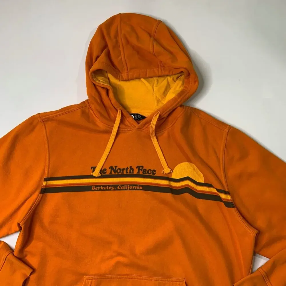 The North Face Hoodie Mens L Large Tequila Sunset Midweight Fleece Sweatshirt