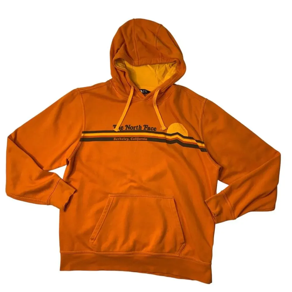 The North Face Hoodie Mens L Large Tequila Sunset Midweight Fleece Sweatshirt