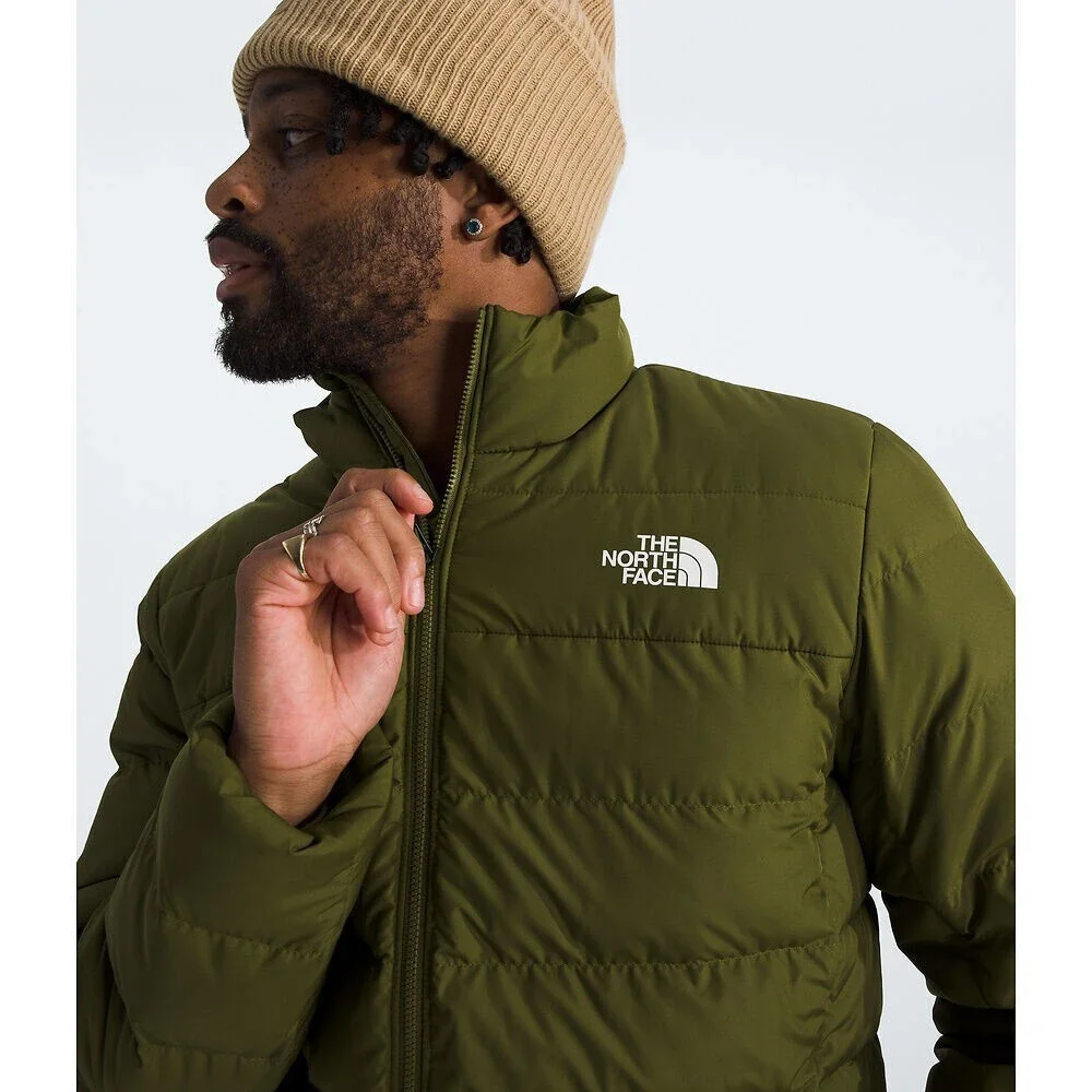 The North Face Aconcagua 3 Puffer Jacket Mens Small Olive Green Full Zip APP3046