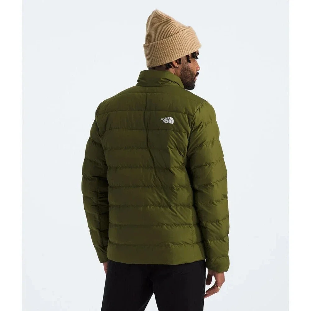 The North Face Aconcagua 3 Puffer Jacket Mens Small Olive Green Full Zip APP3046