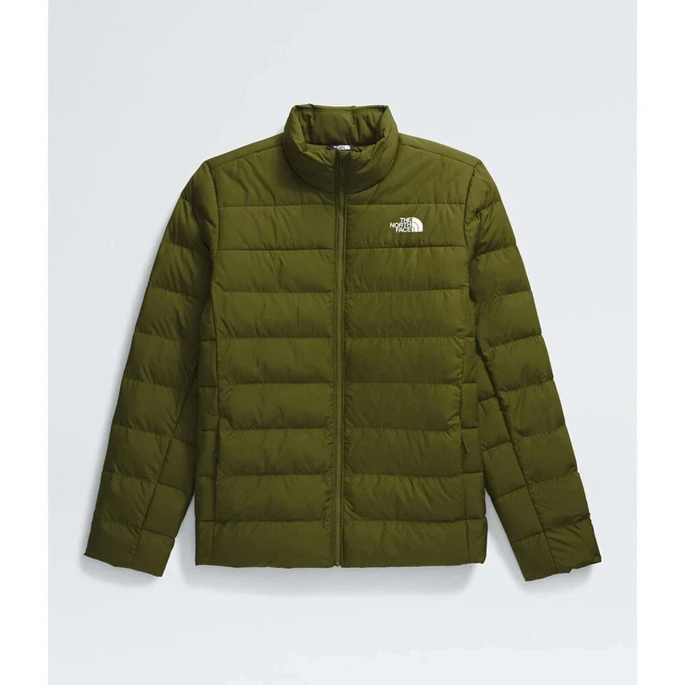 The North Face Aconcagua 3 Puffer Jacket Mens Small Olive Green Full Zip APP3046