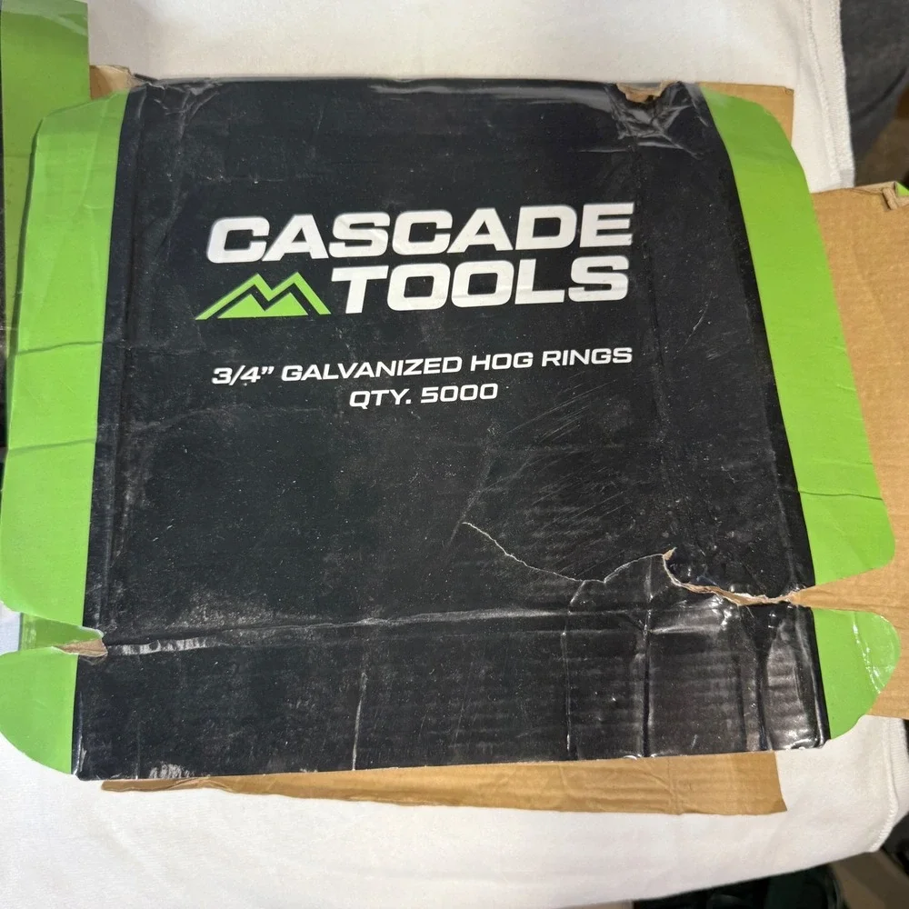 Cascade Tools 3/4 Inch Galvanized Hog Rings QTY 5000 Hog Ring Pliers Fastener