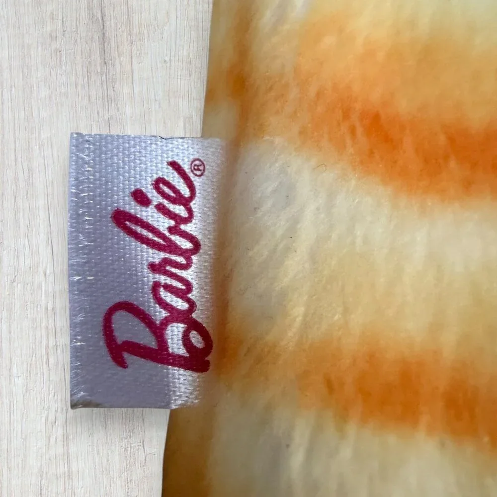 Barbie Plush Orange Tabby Cat Pajama Costume Outfit Hat Top Pants Y2K Doll Set