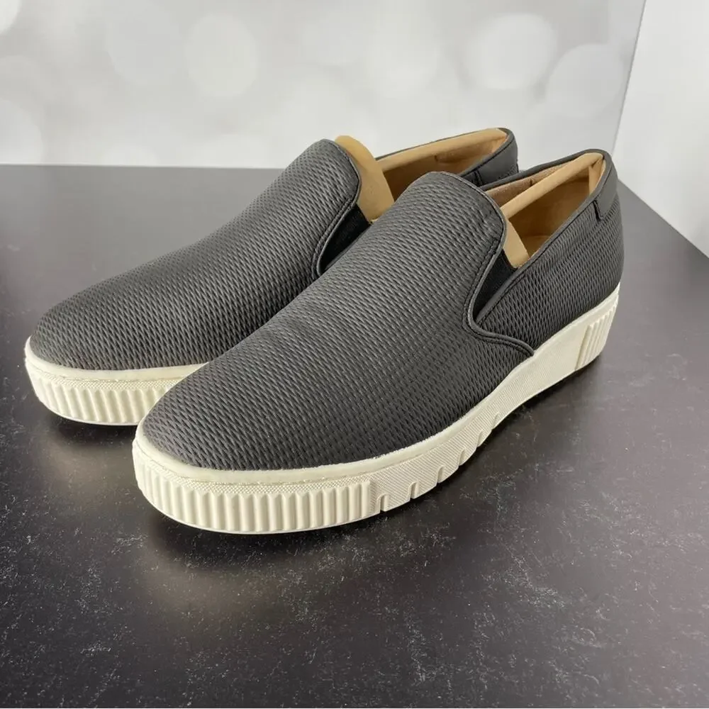 SOUL NATURALIZER Women’s Tia Slip-On Sneakers Black Faux Leather Sz 10