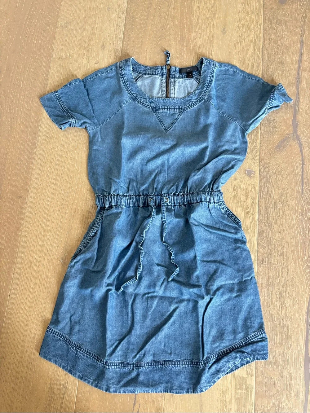 J. Crew Light Wash Denim Dress - Blue xxs