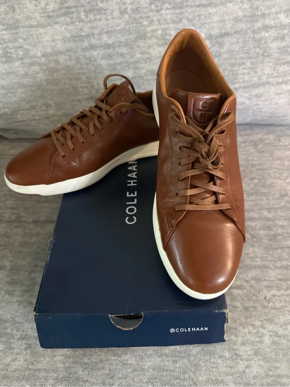 Cole Haan Tan/Brown Leather Low-Top Sneakers