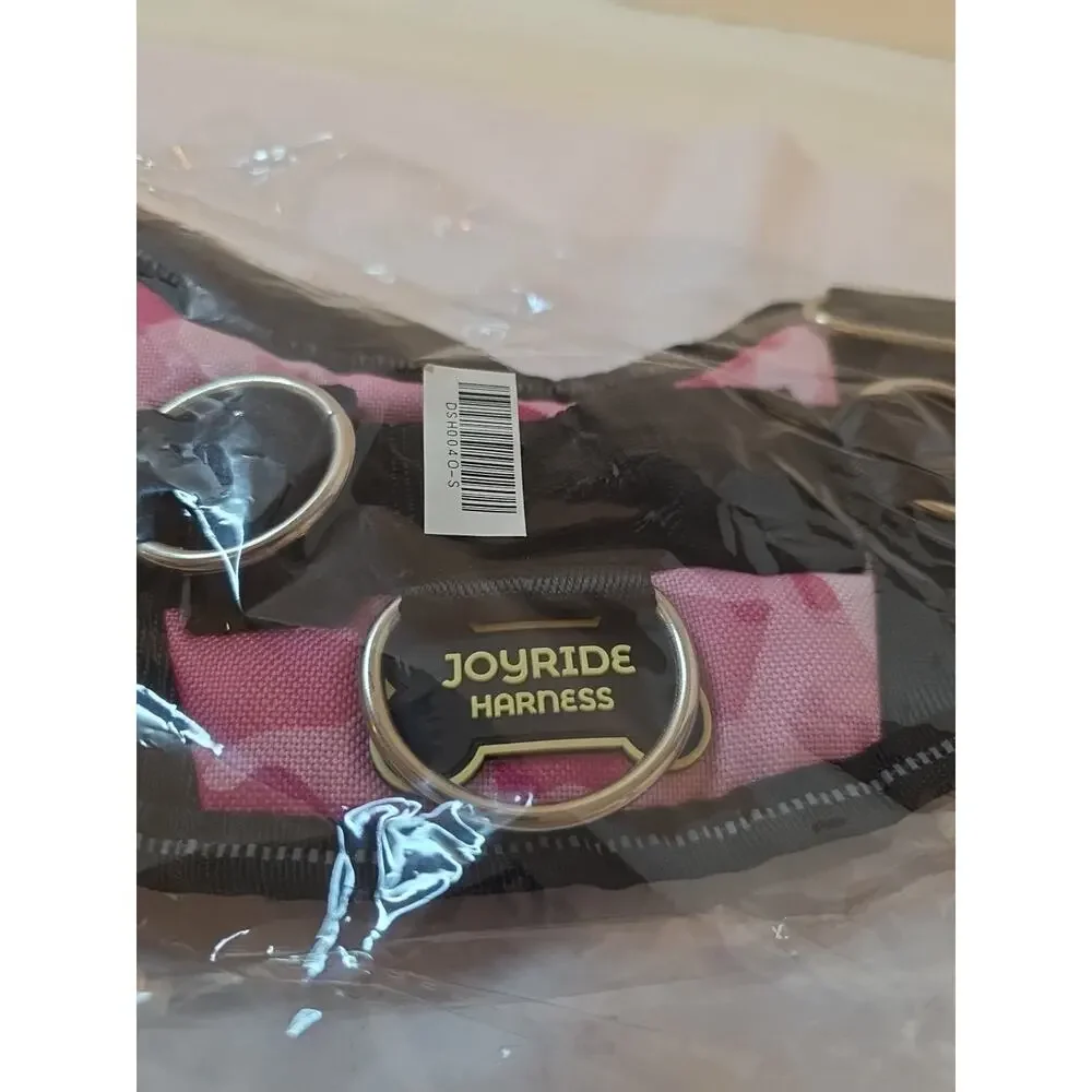 “JOYRIDE” HARNESS SIZE “S” NO PULL, 3 Rings Safety FOR DOGS 10-19lbs Pink Camo