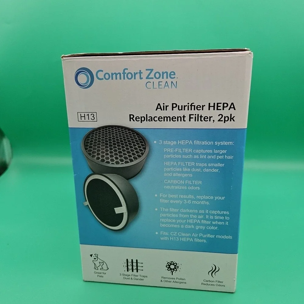 Comfort‎ Zone Clean - CZAPH132 Air Purifier HEPA Replacement Filter (2-Pack)