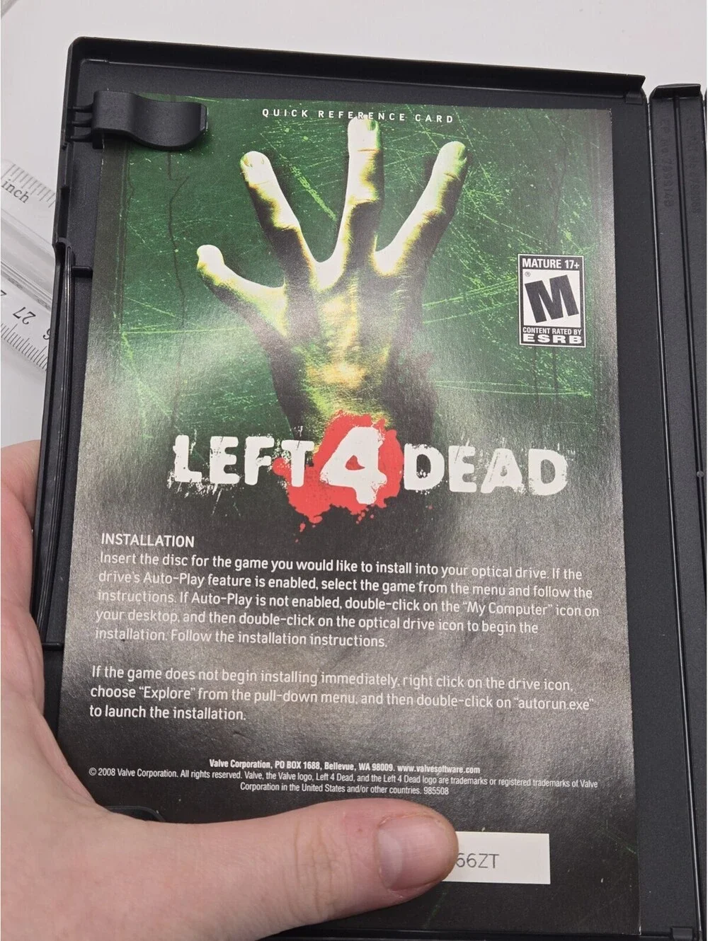 Left 4 Dead PC DVD-ROM Game Survival Horror Valve 2003 Zombie Apocalypse w/ Key