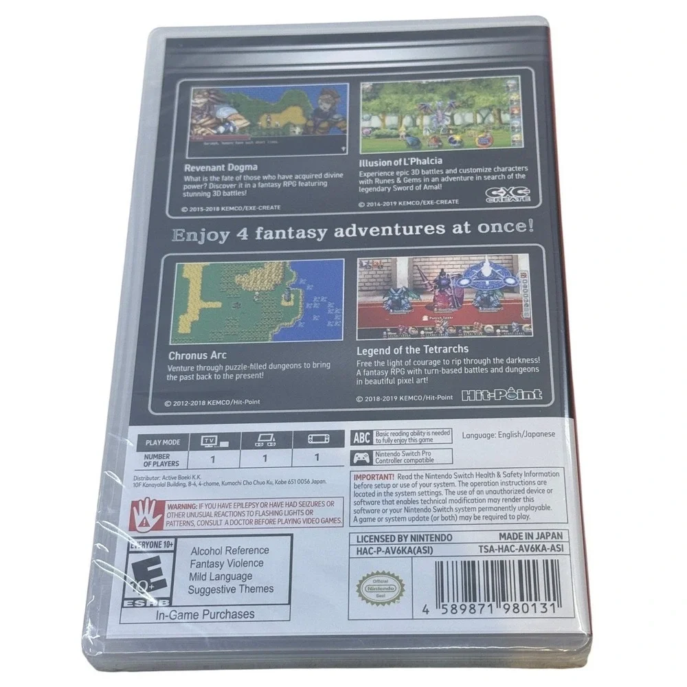 Kemco RPG Omnibus Nintendo Switch 4-in-1 Collection New Sealed ESRB Version