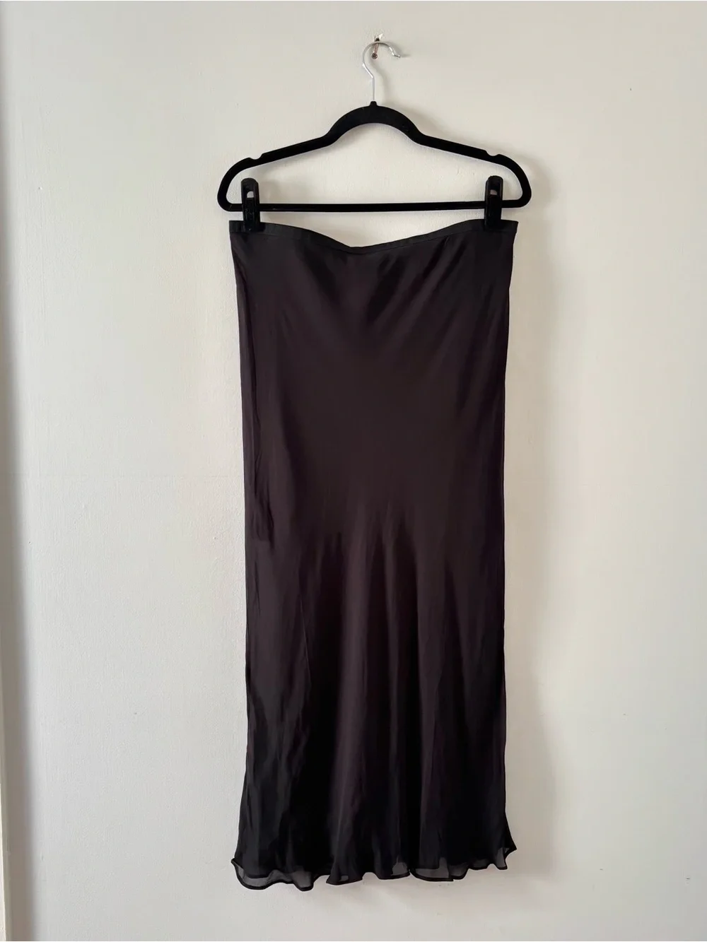 J. Crew Gwyneth Skirt in Chiffon Black Sheer Midi Lightweight Formal