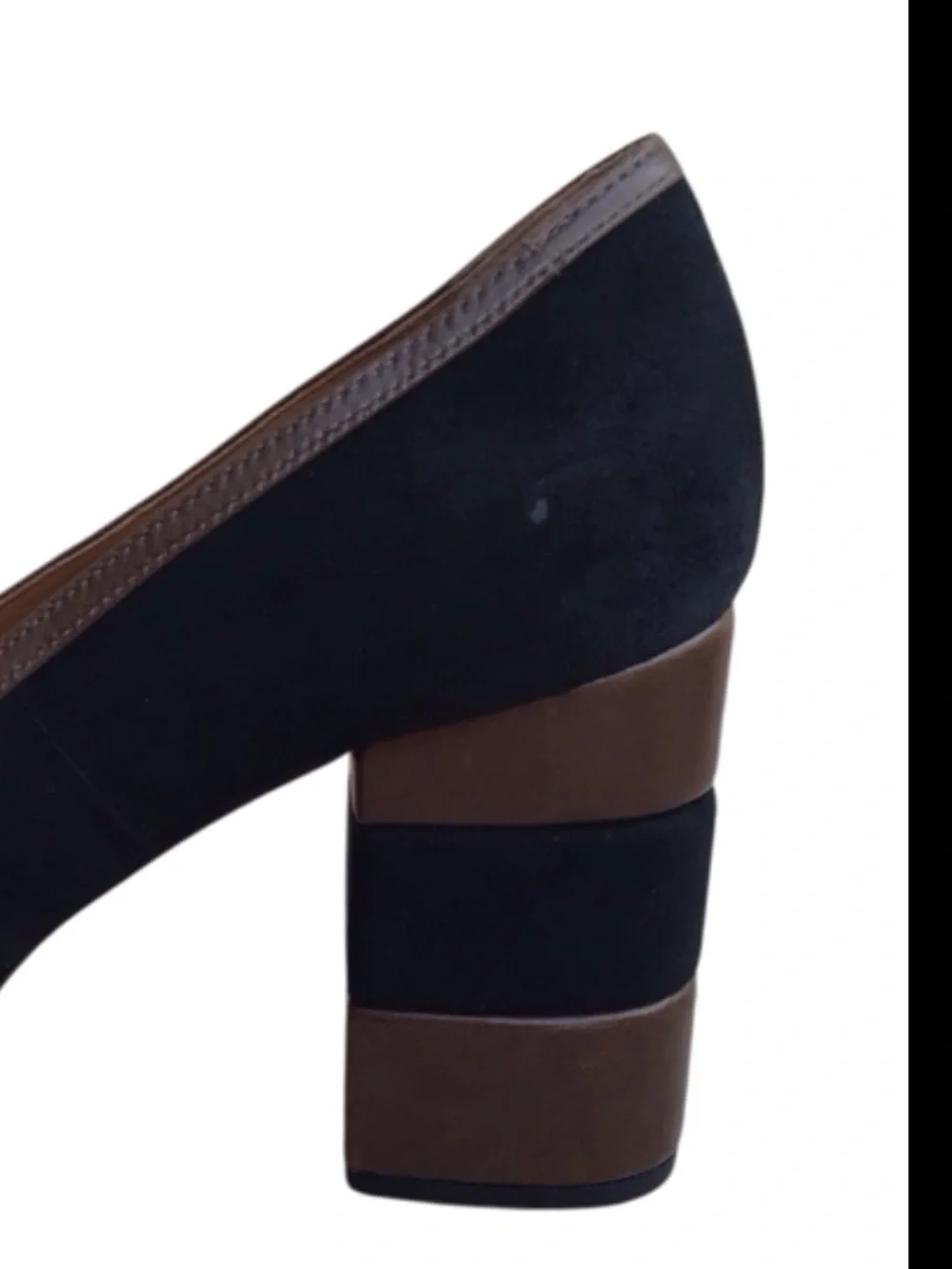 TORY BURCH 70’s Peep Toe Leather & Suede Platform Heels