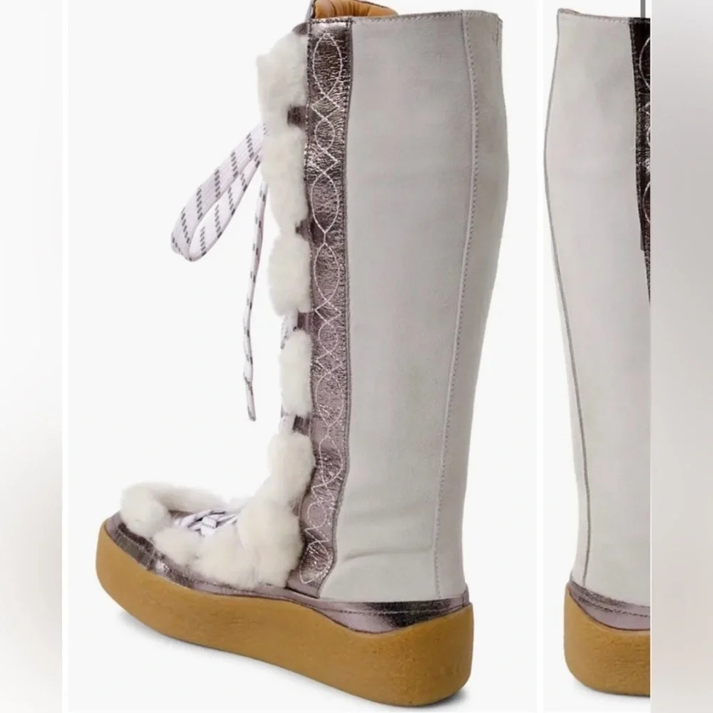 Free People Wilder Mukluk Shearling Boot Size 8 NIB