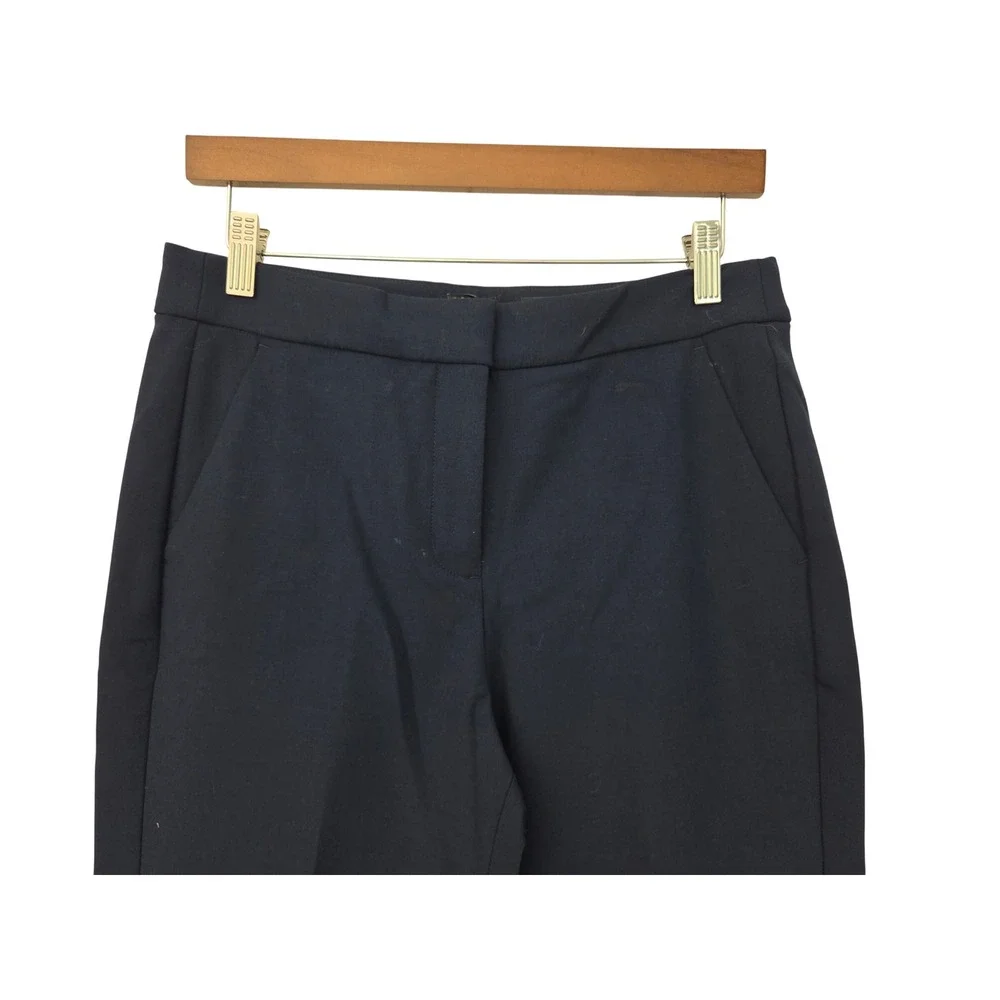 J. Crew Petite Kate Straight Leg Pant Four Season Stretch P8 Blue NWT $138 CC442