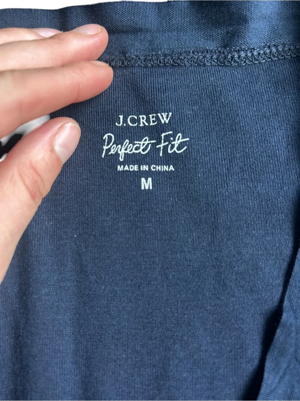 J. Crew Navy Blue Button‎ down long sleeve shirt Size Medium New